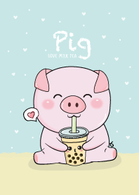 หมูน้อย & ชานมไข่มุกของเขา