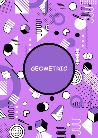 Geometric Retro Fun (Heliotrope Violet)