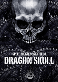 Speed metal bone fire Dragon skull 38