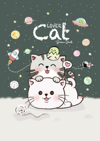 แมวน้อยกับมินิไดโน (สีเขียวเข้ม)