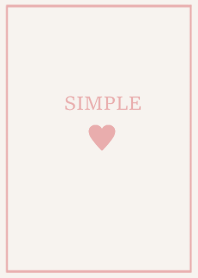 SIMPLE HEART -pink beige-