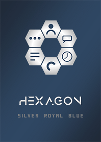 HEXAGON Silver Royal Blue