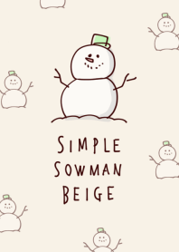 Simple snowman beige.