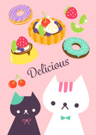 Cute cats and sweets of Nordic design