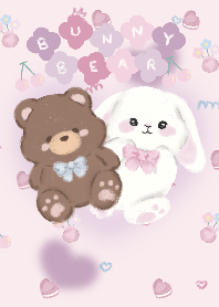 Bunny and bear crayon