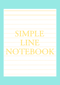SIMPLE YELLOW LINE NOTEBOOK/BLUE GREEN