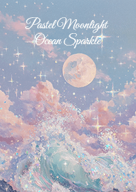 Pastel Moonlight Ocean Sparkle