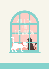 White cat on the window