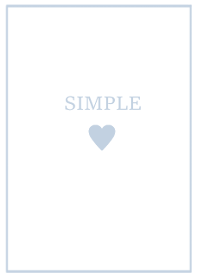 SIMPLE HEART =light blue=*