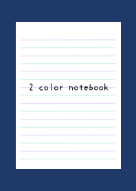 2 COLOR NOTEBOOKj-PURPLE&GREEN-NAVY BLUE