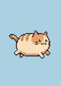 Round Pixel Cat | Sky Blue#5