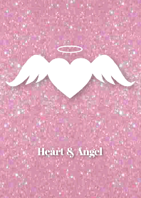 Pink Lame Heart & Angel