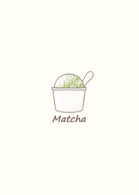 Matcha cup ice cream -beige-