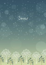 北欧の冬の夜の森