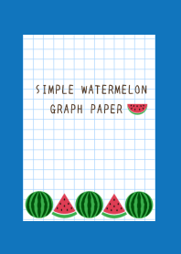 WATERMELON GRAPH PAPER/BLUE/WHITE