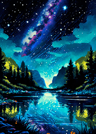 Beautiful starry night view#1483