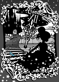 Cinderella Silhouette B&W -