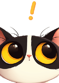 Big-eyed cat is frightened-0303173