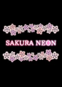 シンプルなネオンの桜 3