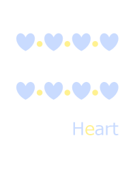 Light blue and yellow and heart from J