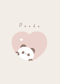 Panda in Heart/pink beige BR.