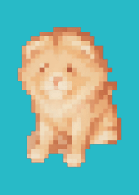 Lion Pixel Art Theme  Green 06