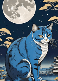 Cat under the Moon e77536