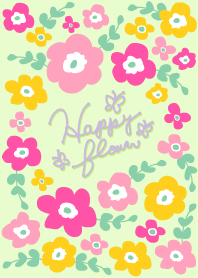 Happy flower-Green x Pink-