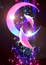 Dance of Dolphins. Ver69 Crescent Moon