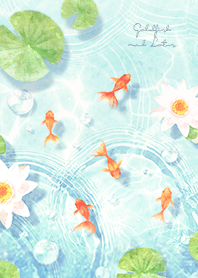 Healing goldfish and water lilies -  05