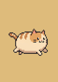 まんまるドット絵ねこ｜キャメルベージュ.7
