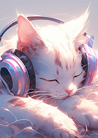 聽音樂的優雅DJ白貓❤