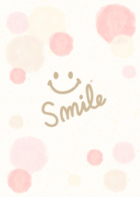 Smile-Adult watercolor Polka dot pink7-