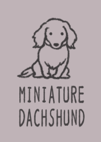 Doodle dog -Dachshund- PURPLE GRAY