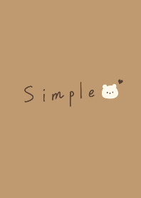 simple cute bear camel beige