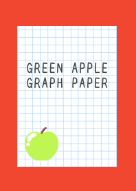 GREEN APPLE GRAPH PAPER-RED