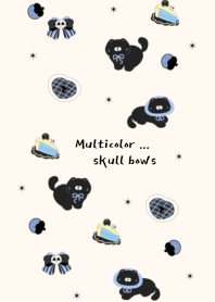 Multicolor skull bows3