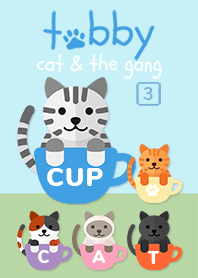 CUP CATS, Tabby cat & the gang 3