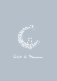 Cat & Moon: blue beige.