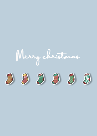 christmas socks - blue
