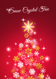Snow Crystal Tree gold&red