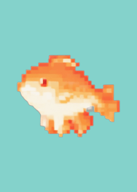 金魚のドット絵のきせかえ Green 07