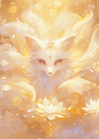 Golden Fortune Lotus Nine-Tailed Fox God