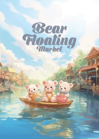 cute bear at floating market