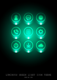 LUMINOUS GREEN LIGHT ICON THEME 2