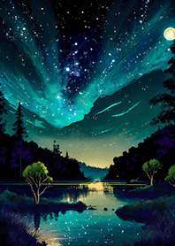 Beautiful starry night view#792