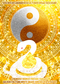 Golden yin yang white Snake 33