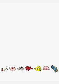 Strange group at sea01 on white