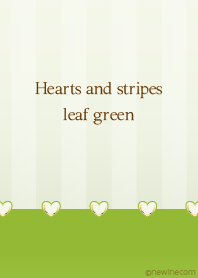 Hearts and stripes leaf green