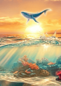 Flying whale carrying happiness 11
